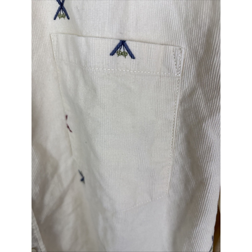 J Crew Oarsman Corduroy Shirt Mens 2XL Button Down Long Sleeve AOP - Picture 3 of 7